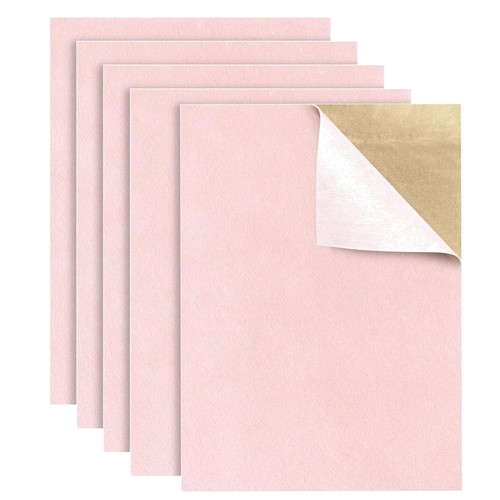 Self adhesive pink felt - self, sheets