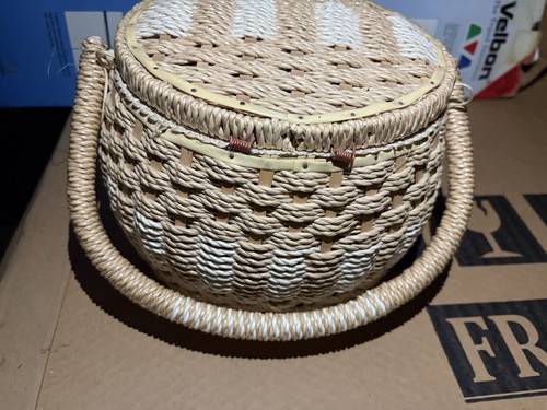Vintage mcm sewing basket - vintage,