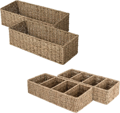 Stylish seagrass woven storage - woven,
